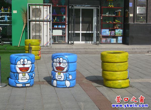 營(yíng)口市美化利用退休輪胎方興未艾