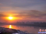 營口早晨：節(jié)后朝霞紅似火