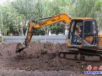 楞嚴(yán)寺公園：休閑健身廣場(chǎng)正在新建中